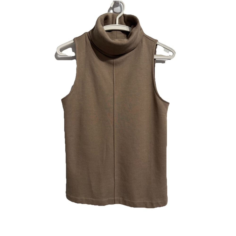 Aritzia The Group Size Small Brown Turtle Neck Sweater Sleeveless Winter Layerin